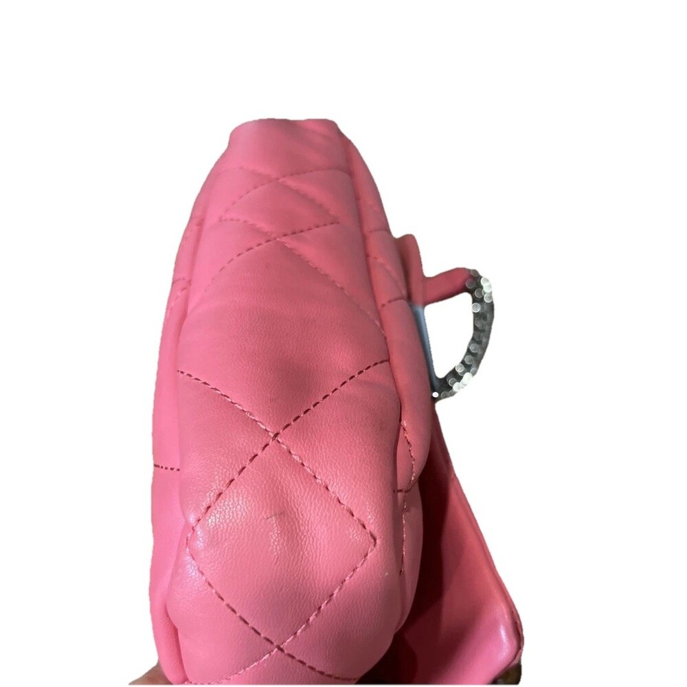 Marc Jacobs Quilted Moto Women’s Barbie Pink Shoulder Bag Crossbody Handbag - Picture 5 of 16